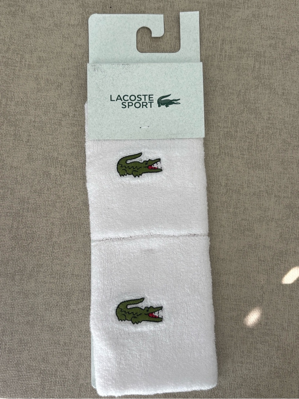 Lacoste White Wristbands NWT